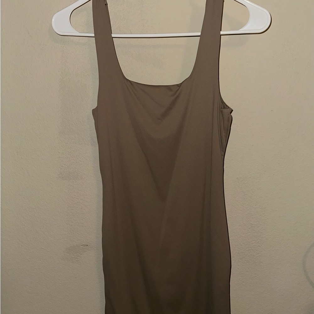Forever 21 Taupe Scoop Neck Tank Dress